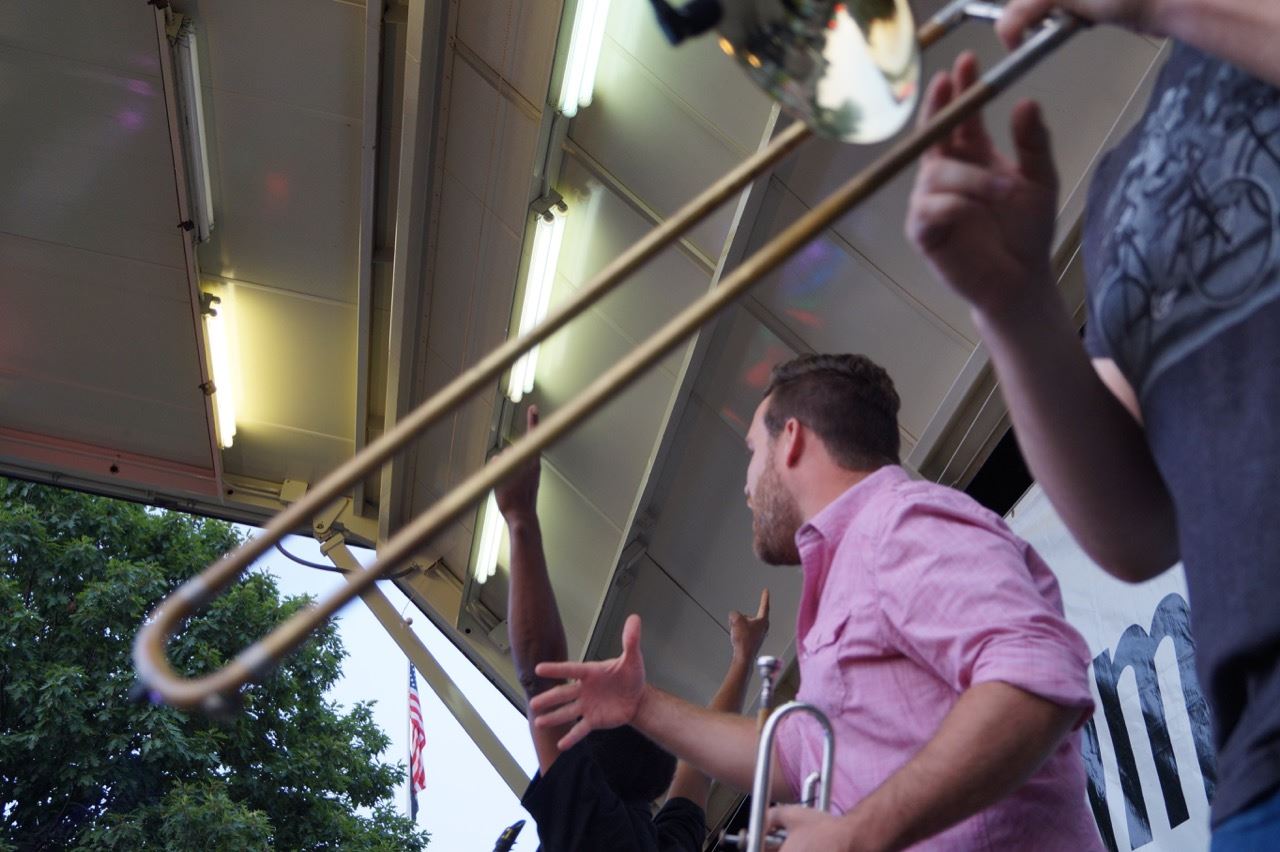 Band plays at the Brian Kirk and the Jirks - Hot Summer Nights event.